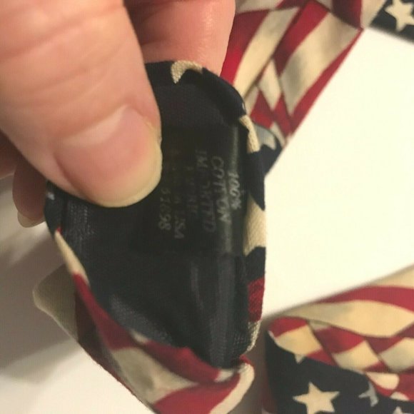 Necktie Stars and Stripes Corporate Casual Van Heusen Red White Blue 56" - Picture 5 of 5